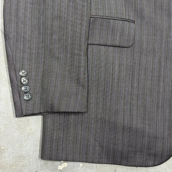Hickey Freeman Blazer 100% Worsted Wool Grey Made in USA 42L - Picture 3 of 8